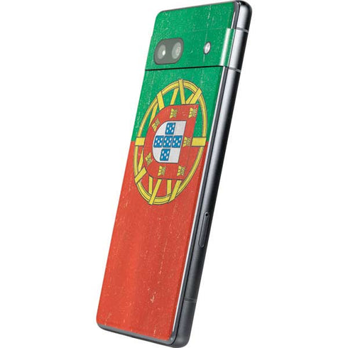 Portugal Flag Distressed Google Pixel 7a Skin